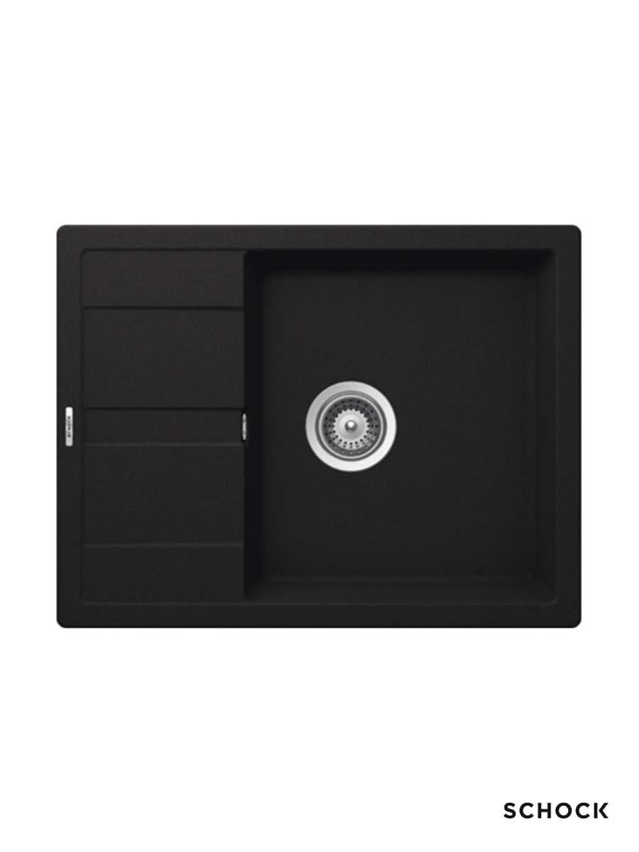Schock Granitna ugradna sudopera Ronda D-100L, 65x50cm, Crna