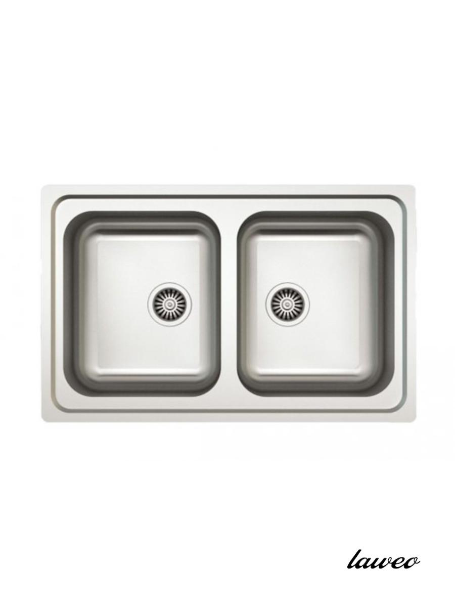 Laweo Ugradna sudopera AS115, ø90, 79×50cm, Hrom