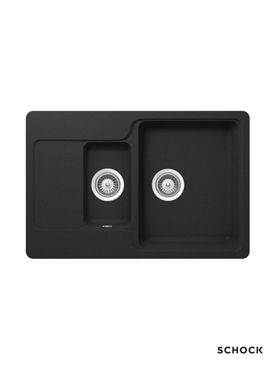 Schock Granitna ugradna sudopera Manhattan D150, 77x51cm, Crna