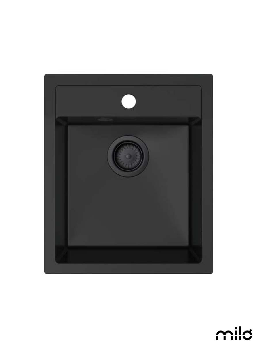 Milo Granitna sudopera Alpha, ø90, 43,5×51,5cm, Lava stone