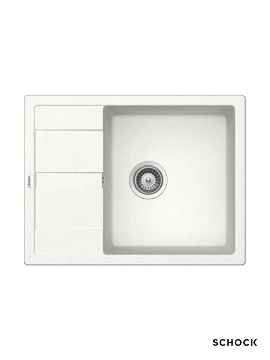Schock Granitna ugradna sudopera Ronda D-100L, 65x50cm, Bela