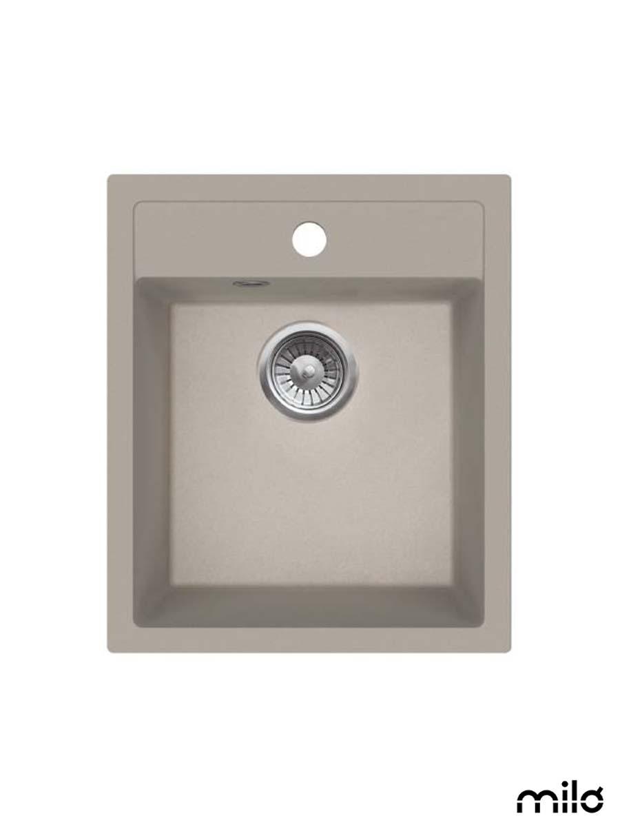 Milo Granitna sudopera Alpha, ø90, 43,5×51,5cm, Pure sand