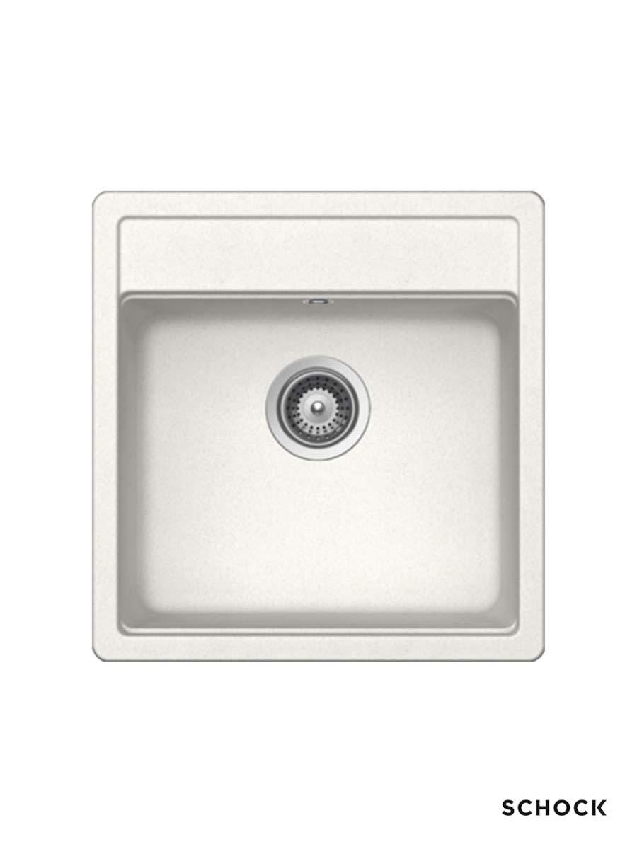 Schock Granitna ugradna sudopera Nemo N100S, 47x49cm, Bela