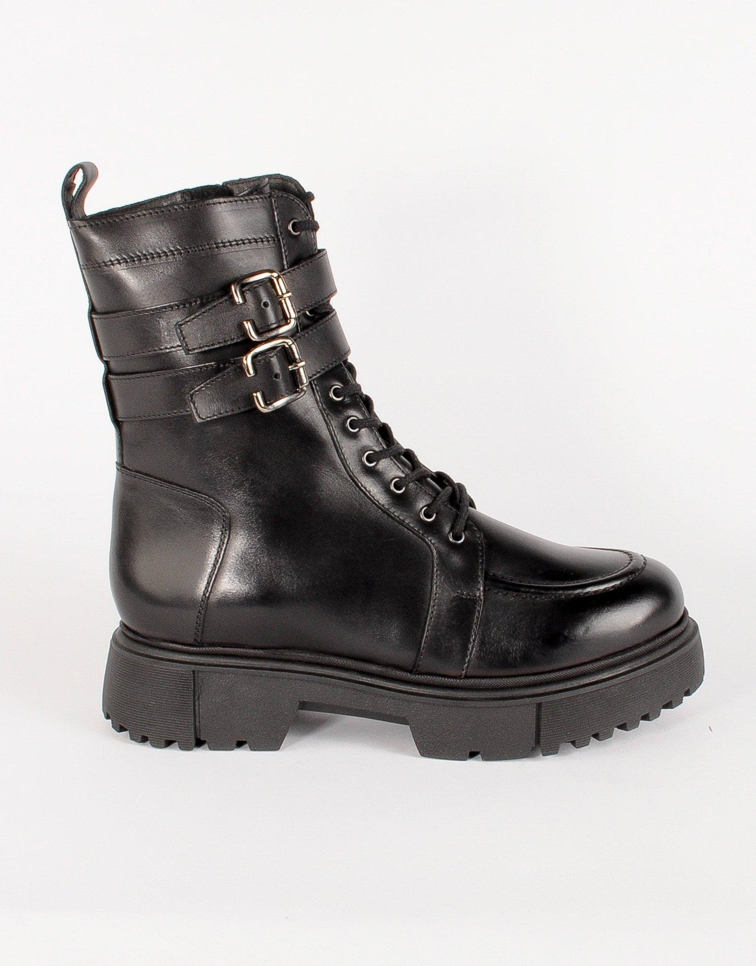 Paar Ženske kožne čizme 51405-1, Crne