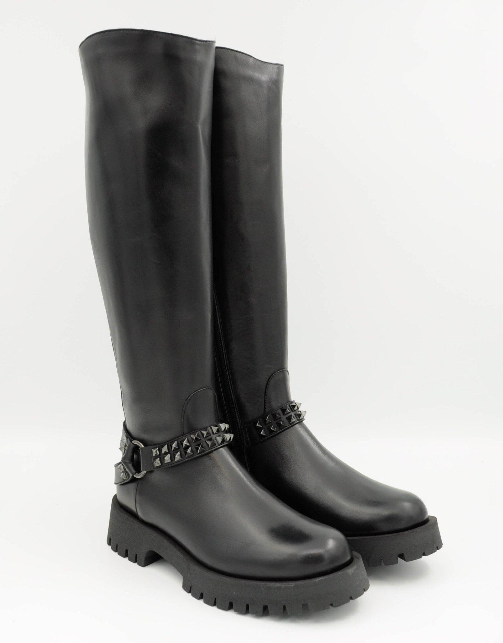 Paar Ženske kožne čizme 45027-1, Crne