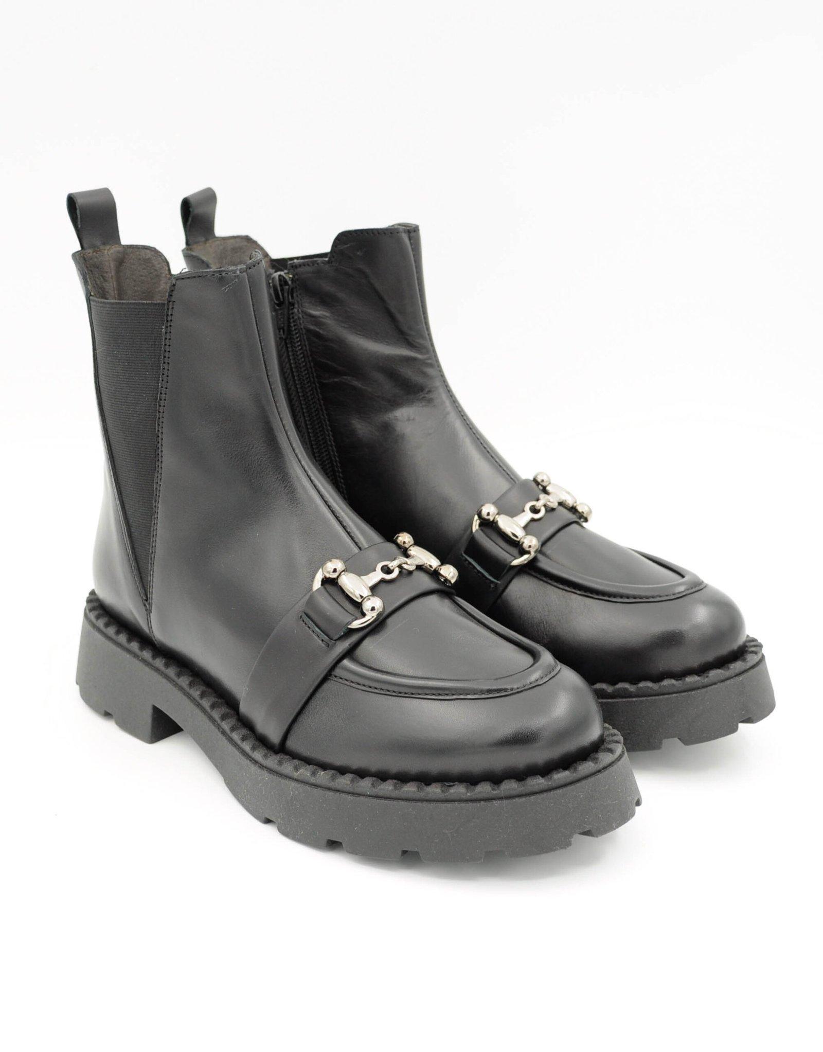 Paar Ženske kožne čizme 53902-1, Crne