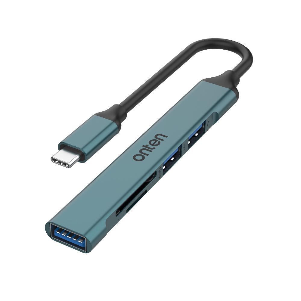Onten USB Hub OTN-9705D, USB Type‑C sa 3 USB 2.0 porta + čitač SD/TF kartica