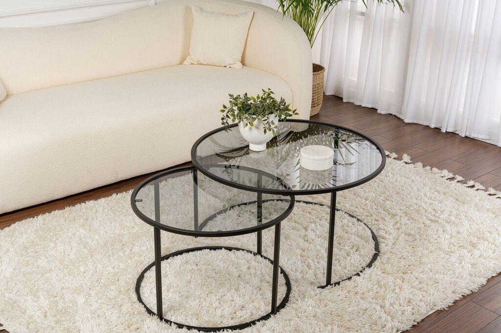 Hanah Home Tokyo Sto za dnevnu sobu, Crni