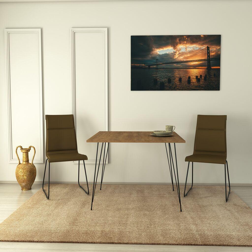 Hanah home Trpezarijski sto Sandalf Square 90x75x90cm Hrast