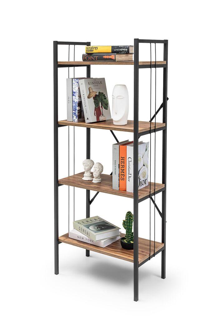 Hanah Home Polica 60​x150x30cm Hrast-Siva