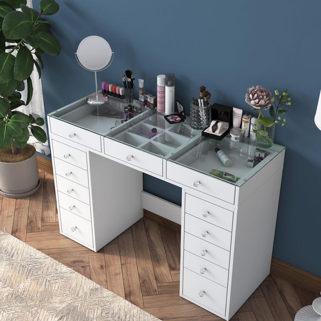 Hanah Home Sto za šminkanje 120x79,8x44,5cm Beli