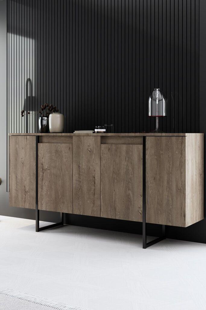 Hanah Home Luxe Komoda, Braon-Crna