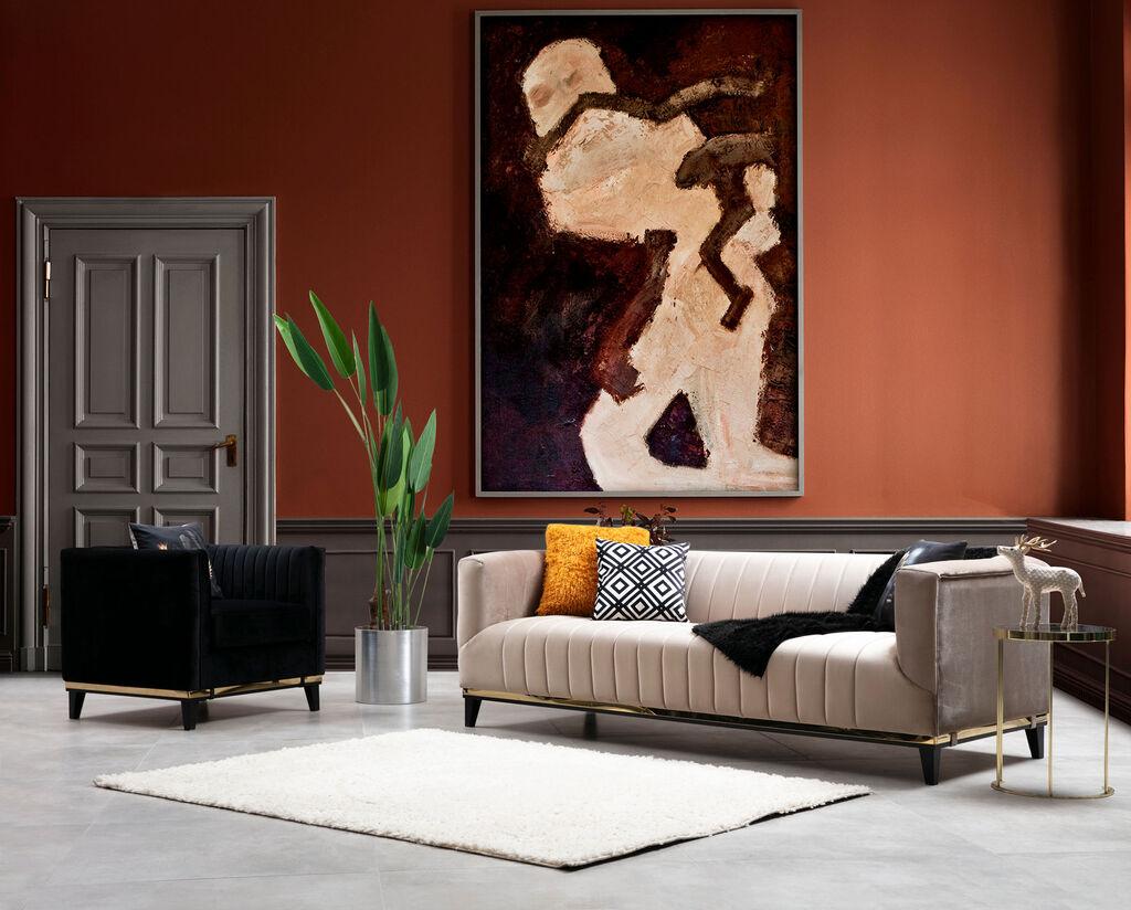 Atelier del Sofa Trosed Bellino 89x75x222cm Bež