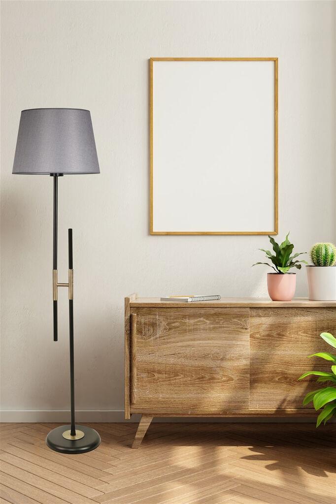 Opviq Podna lampa Felix, 165 cm, E27, Siva