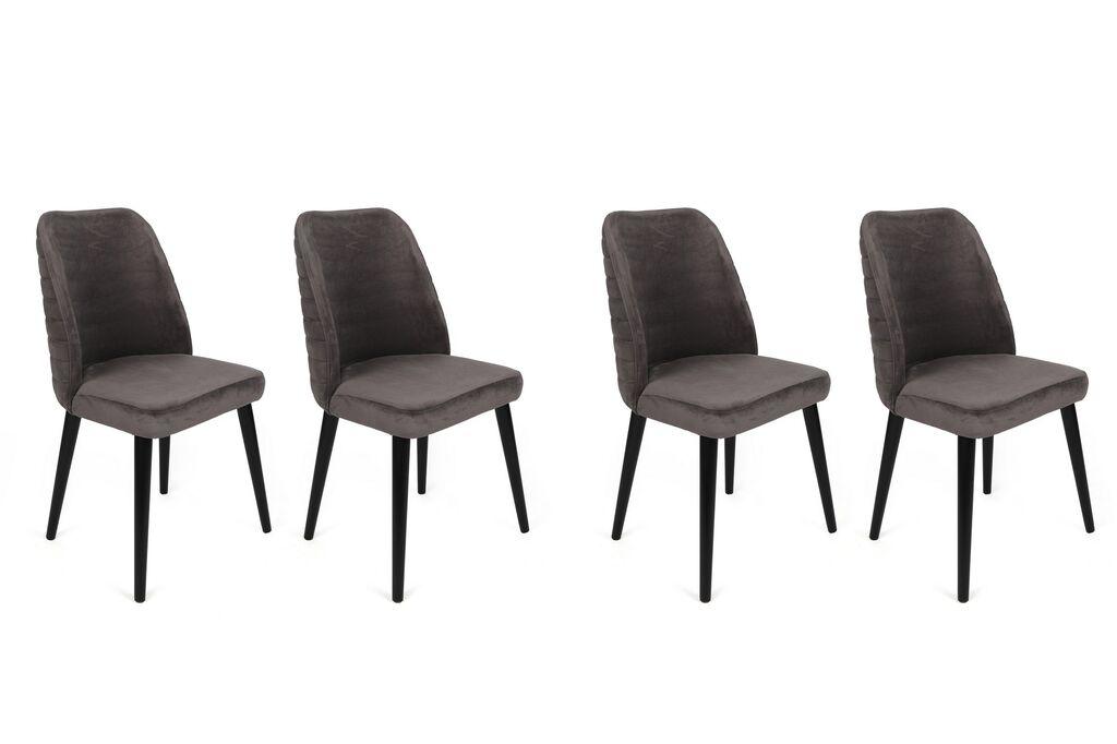 Hanah Home Set 4 trpezarijske stolice Tutku Crna