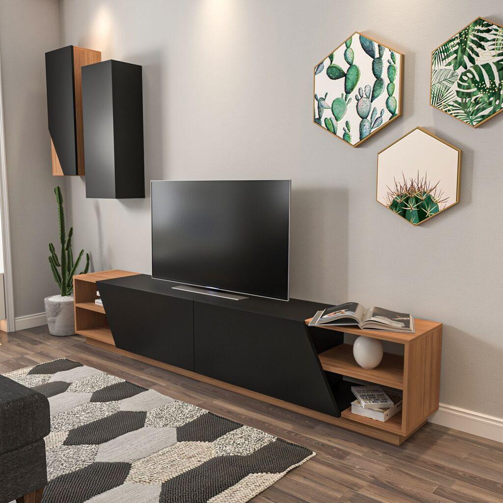 Hanah home TV Komoda Zebra Crna