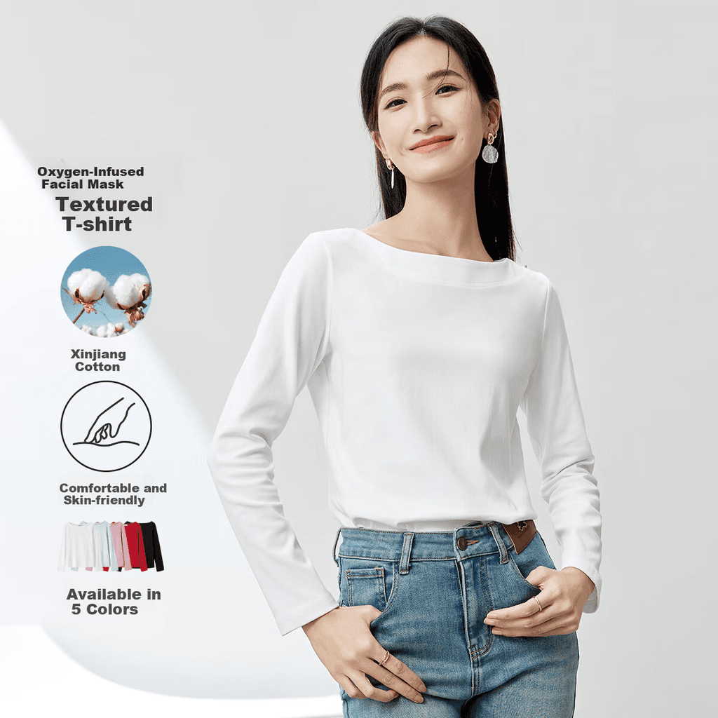 Sentubila Ženska majica, Dugi rukav, Bela