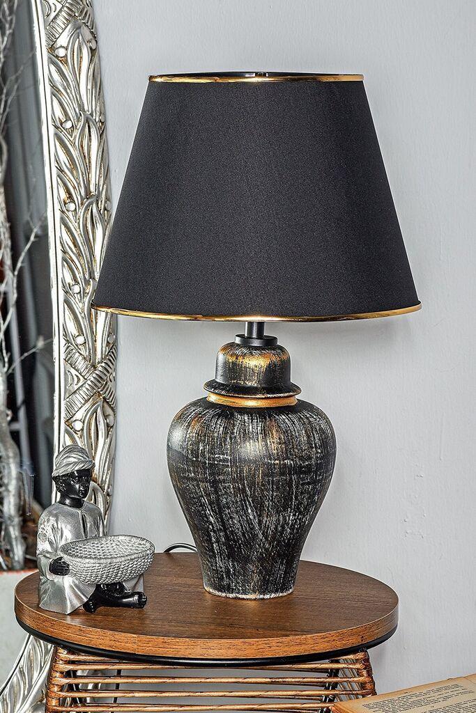 Opviq Stona lampa E27 Max 40W, Zlatno-Crna