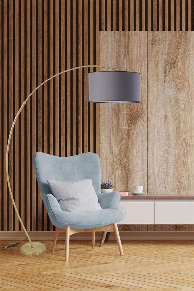 Opviq Podna lampa Misra, 85-185 cm, E27, Zlatne boje