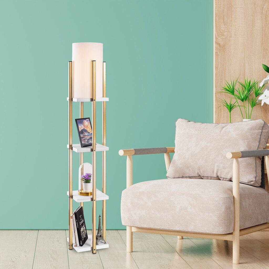 Opviq Podna lampa 7119, 130 cm, IP20, 400 cm Kabl, Zlatne boje
