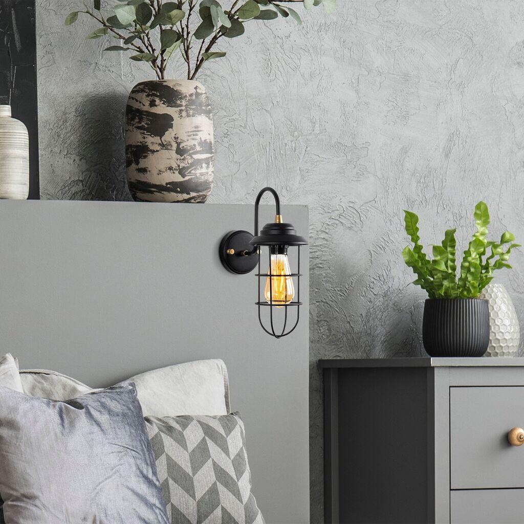 Opviq Zidna lampa E27 Socket, Crno-Zlatna
