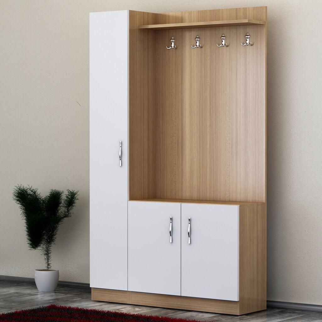 Hanah Home Cipelarnik 110x180x31,8cm Hrast-Beli