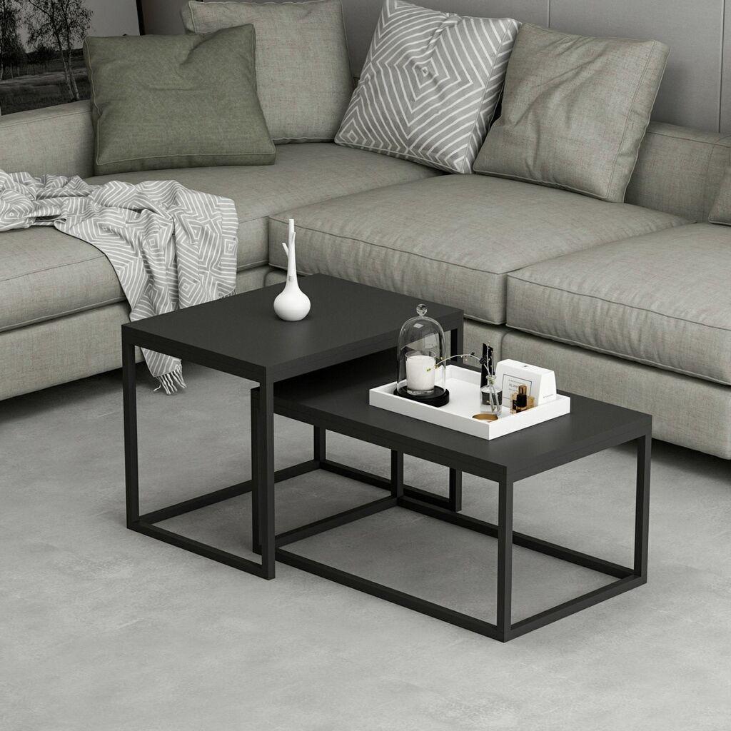 Hanah Home Set klub stolova, 2 komada Leka Crni