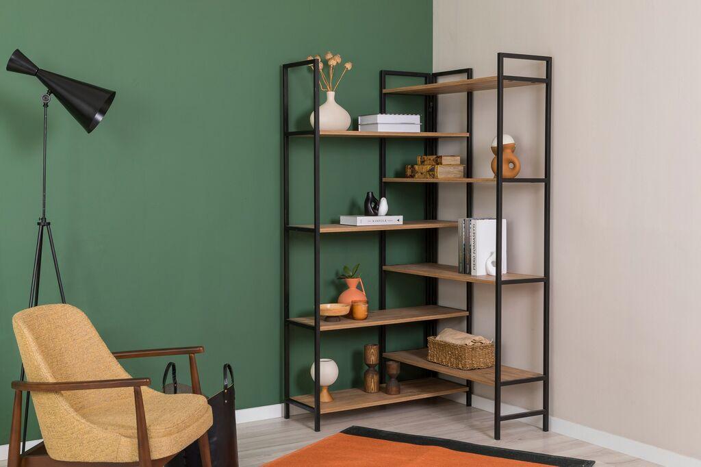 Hanah Home Edra Rafix Polica, Hrast-Crna