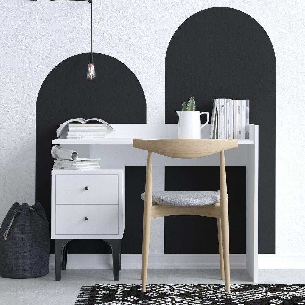 Hanah home Radni sto 100x80x45cm Beli