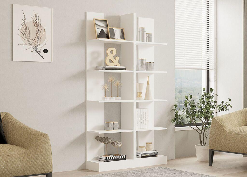Hanah Home Ikiz White Polica za knjige 100x187x25.8cm, Bela