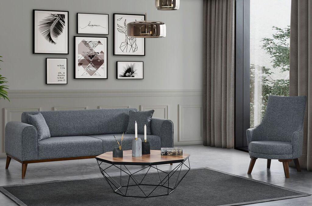 Atelier del Sofa Fotelja Cofi 87x102x72cm Svetlosiva