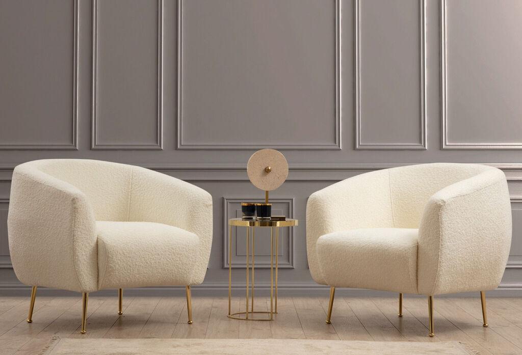 Atelier del Sofa Fotelja Eses 70x82x80cm Krem