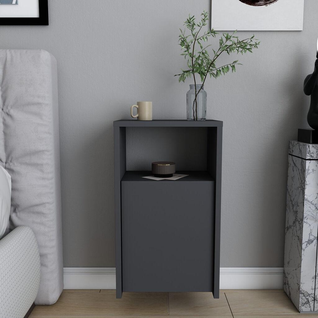 Hanah Home Noćni ormarić Carlin 36x61,4x25,3cm Antracit