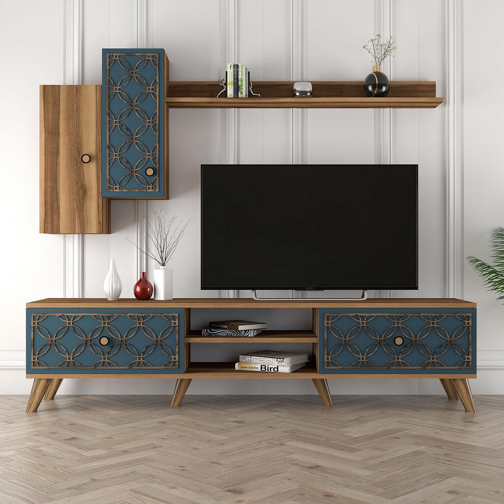Hanah Home Class S  TV polica, Braon-plava