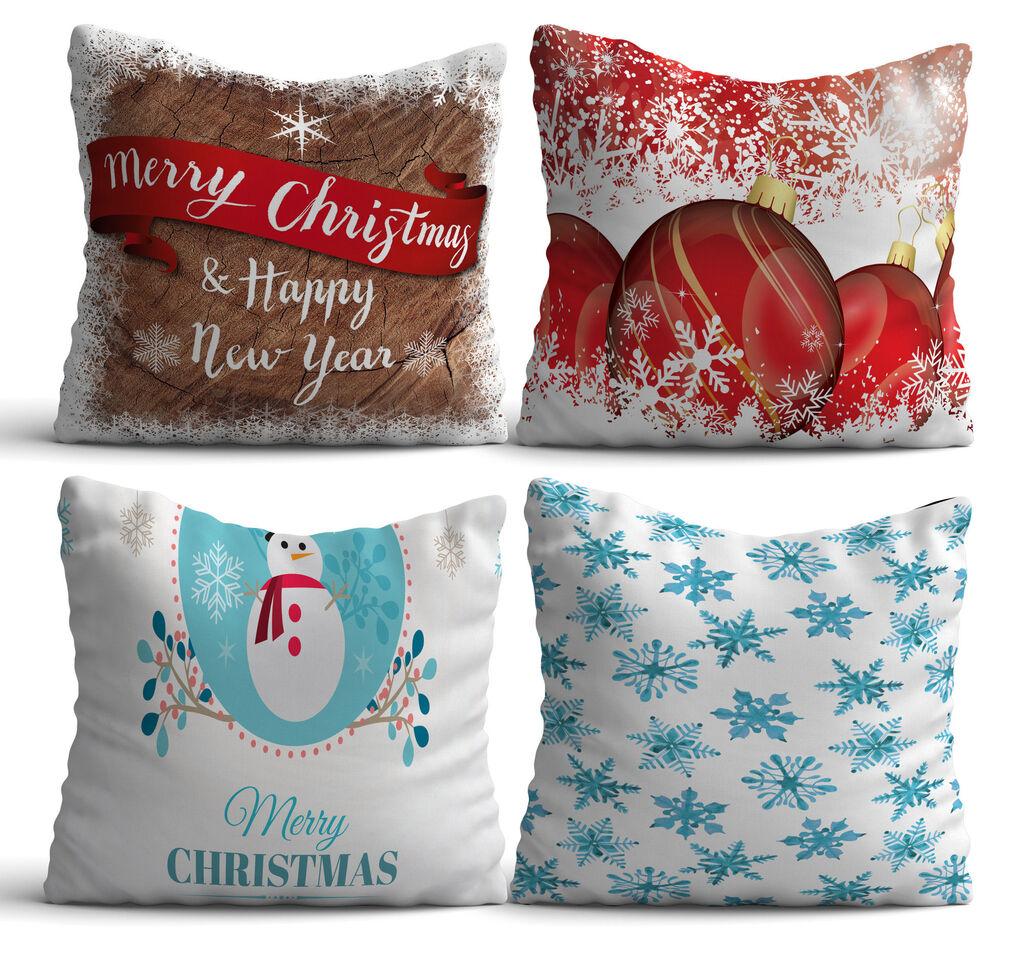 Aberto Design NYXMAS12 Set od 4 dekorativnih jastuka, 43 x 43 cm, Šareni