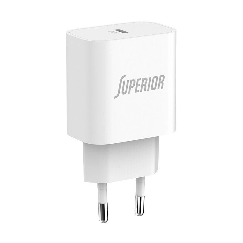 Superior Adapter punjač CO-DC25 Fast PD Type C 18W 3A, Beli