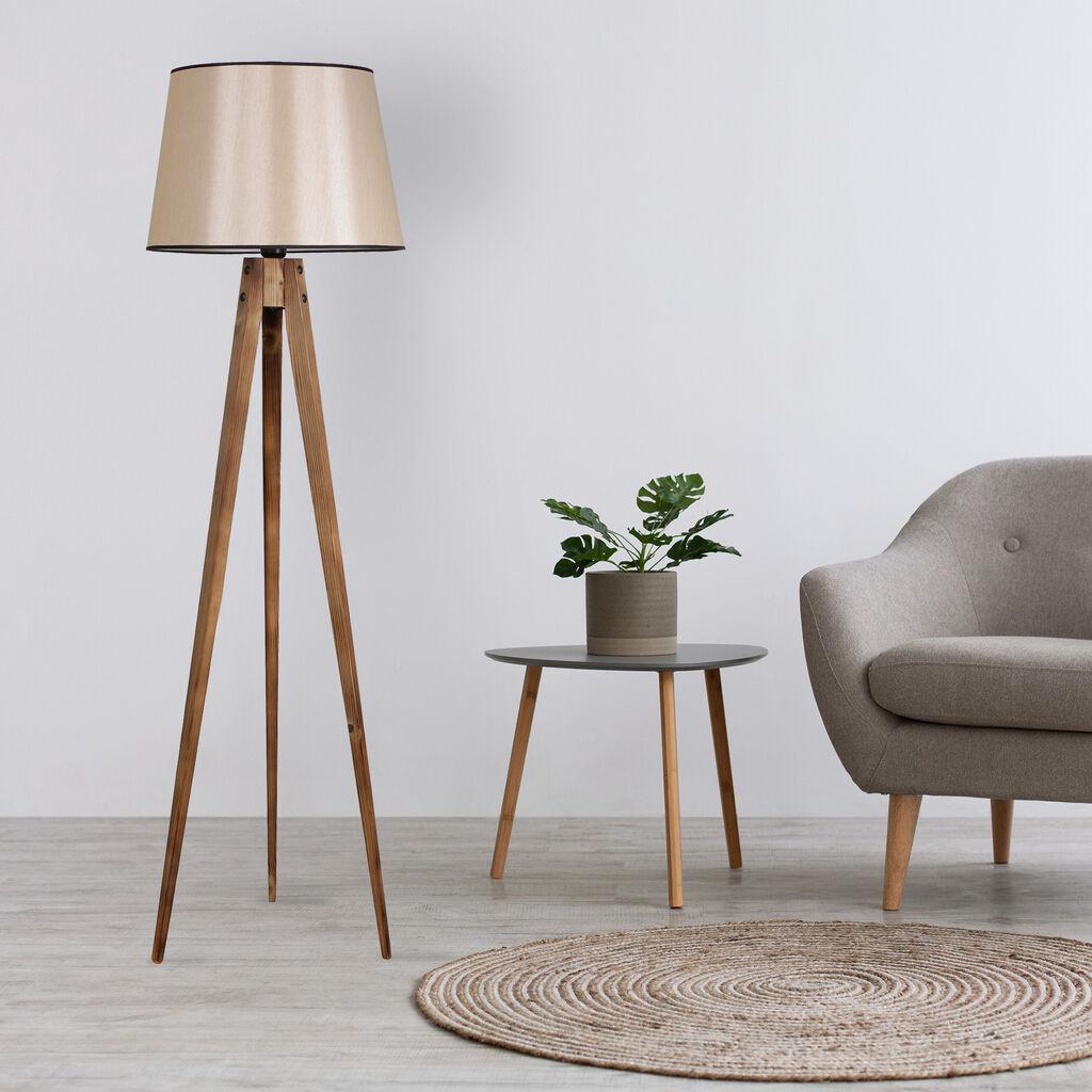 Opviq Podna lampa 15-3 Abajurlu, 160 cm, E27, Hrast