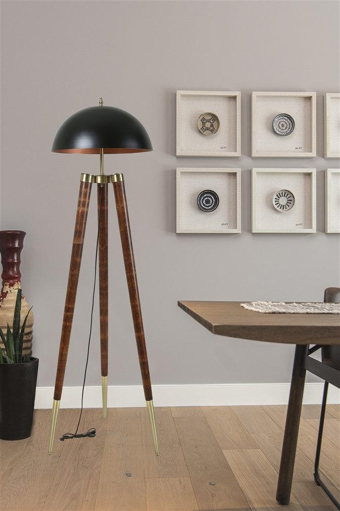 Opviq Podna lampa Stil, 165 cm, E27, Tamnobraon