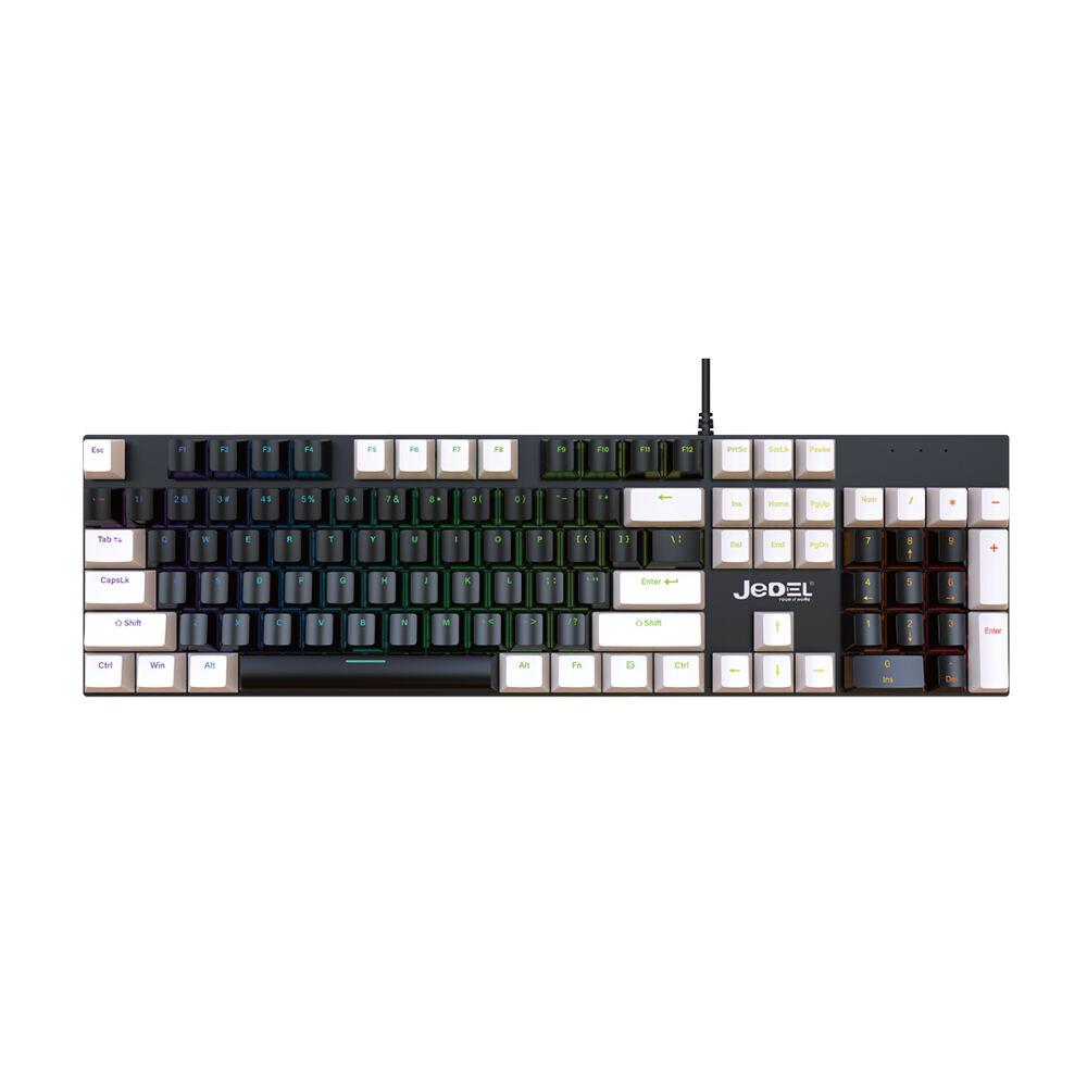Jedel Žična tastatura KL-95D, Mehanička, Crno-siva
