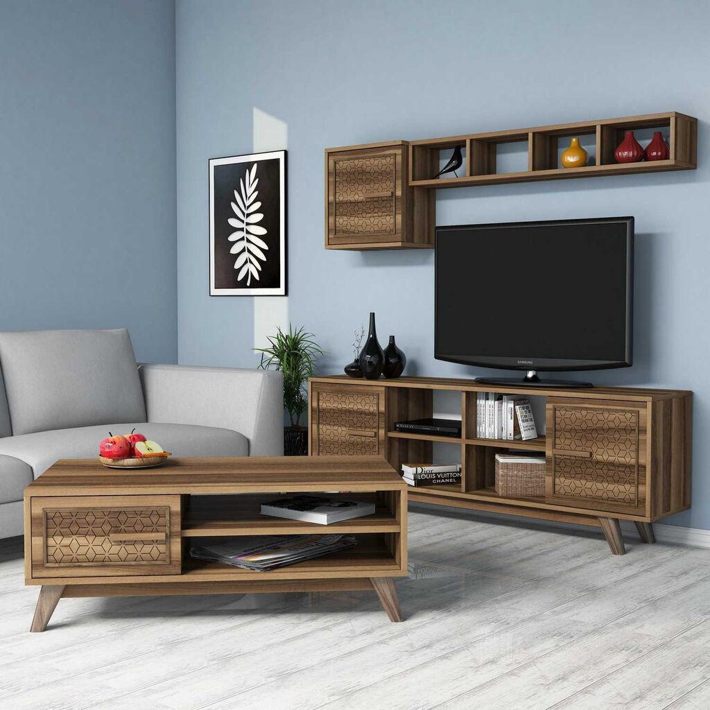 Hanah Home Set TV Komoda i klub sto Orah