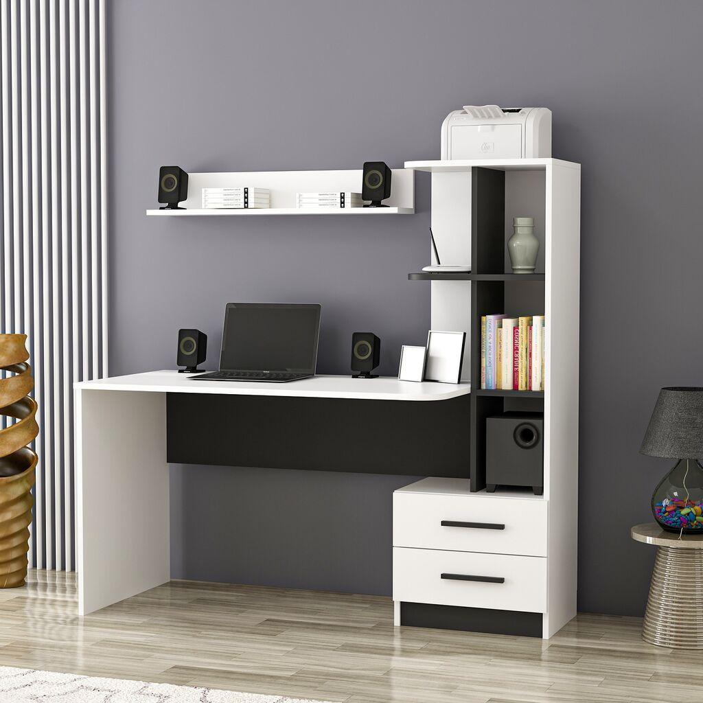 HANAH HOME Alaska Radni sto, Crno-beli