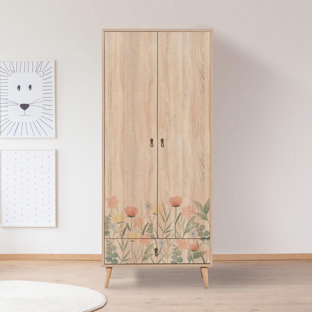 Hanah Home City Gardrop Tulip Garderober, 80x190x45cm, Bež