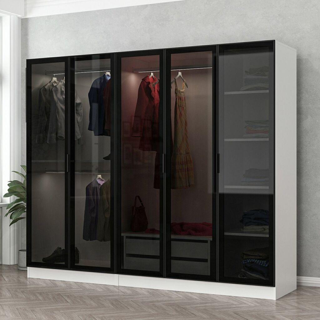Hanah home Ormar Kale 225x190x52cm Belo-Crni