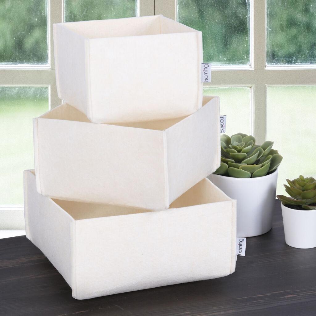 Aberto Design Set kutija za odlaganje stvari HMY-6268, 3 komada, Bež