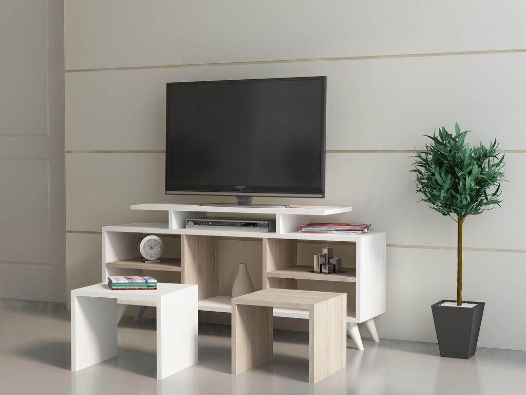 Hanah home TV Komoda Kutay Belo-Krem