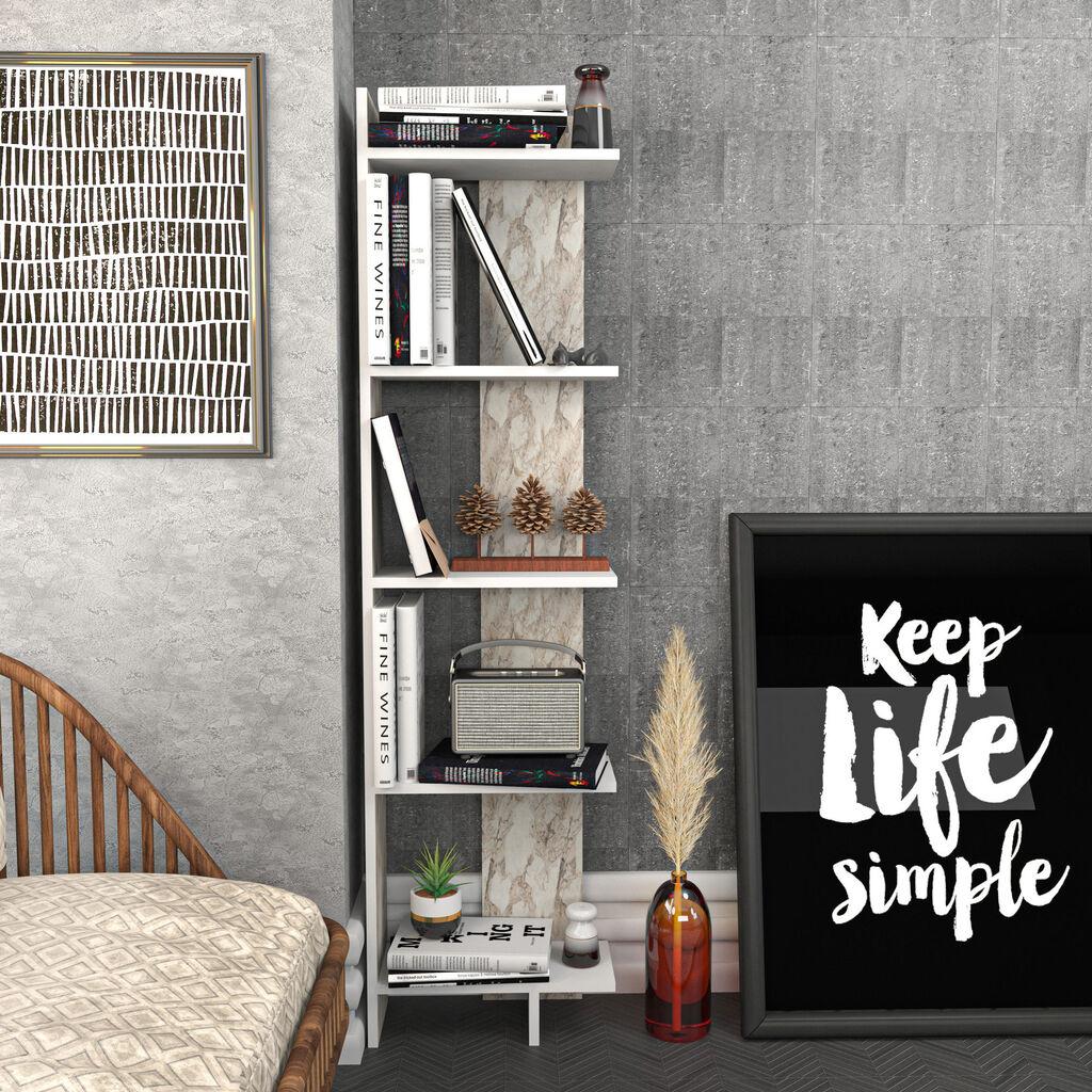 Hanah Home Polica 45,2x180x21,6cm Bela