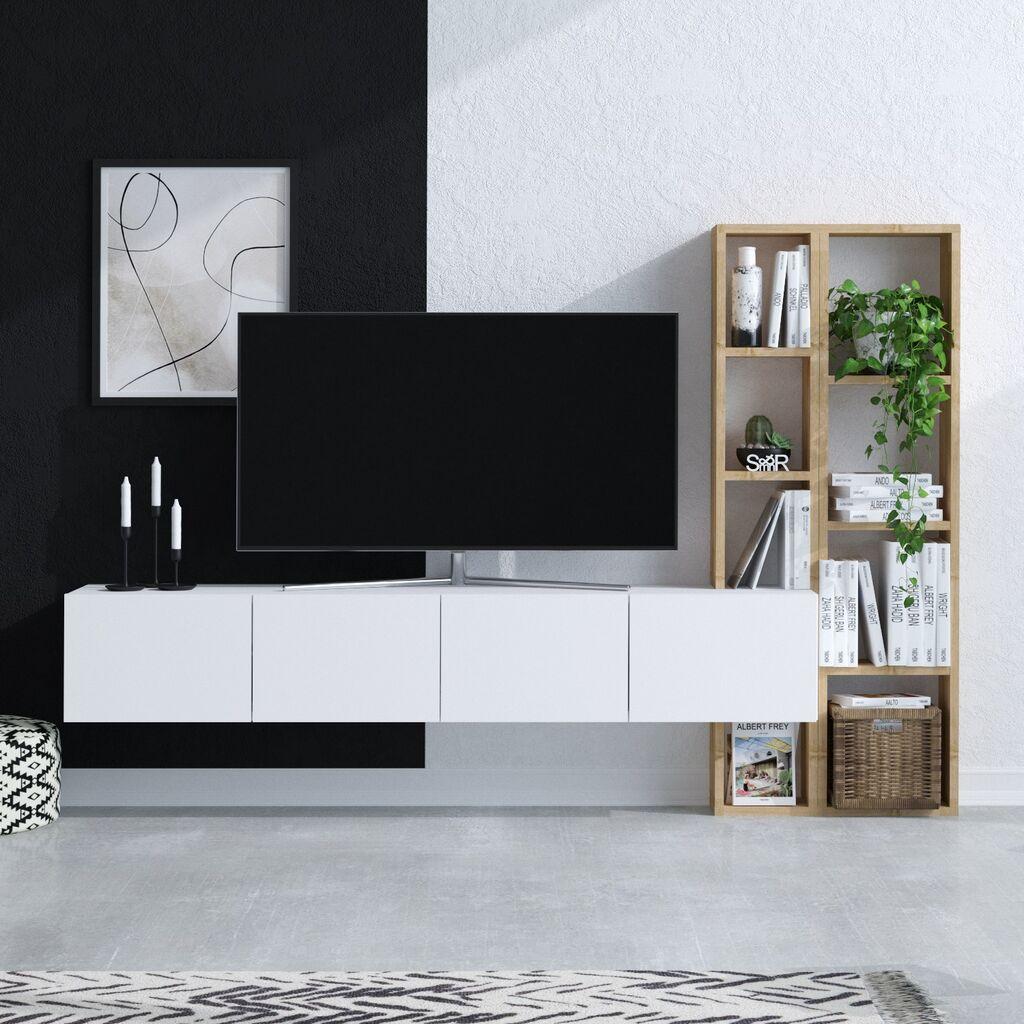 Hanah home TV Komoda Pana Belo-Hrast