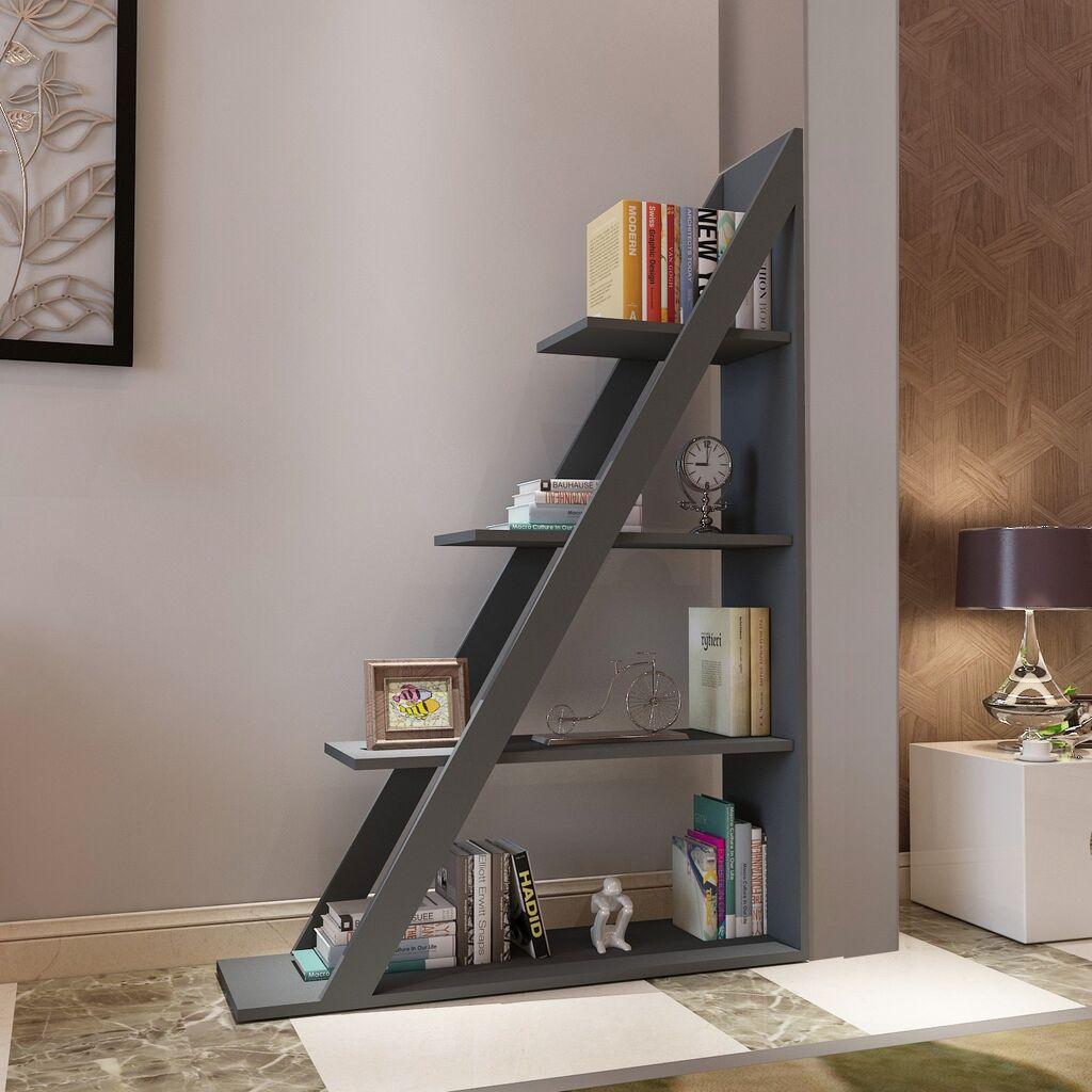 Hanah Home Arven Anthracite Polica za knjige 100x150x29.5cm, Crna