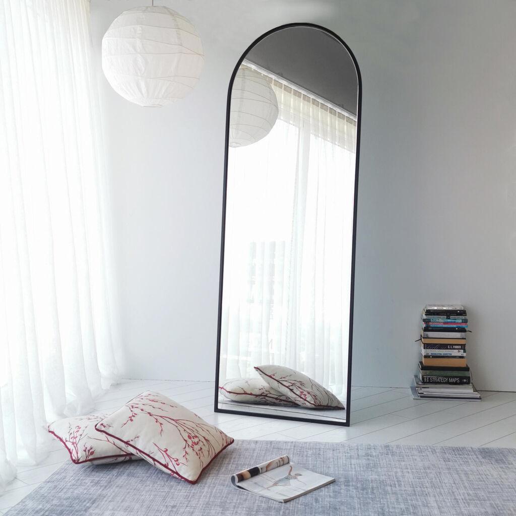 Hanah Home Ogledalo Mat crno