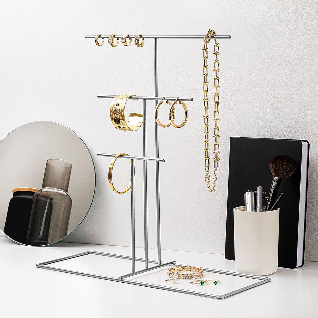 Aberto Design Stalak za nakit TK-006, 40x41x15, Srebrne boje
